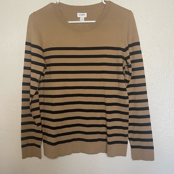J. Crew Women’s Striped Teddie Crewneck Sweater - Picture 3 of 8